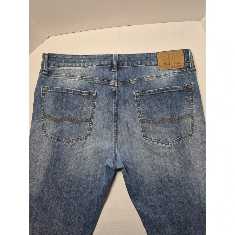 American Eagle Jeans‎ Mens 36x30 Blue Extreme Flex Straight Leg Denim Stretch